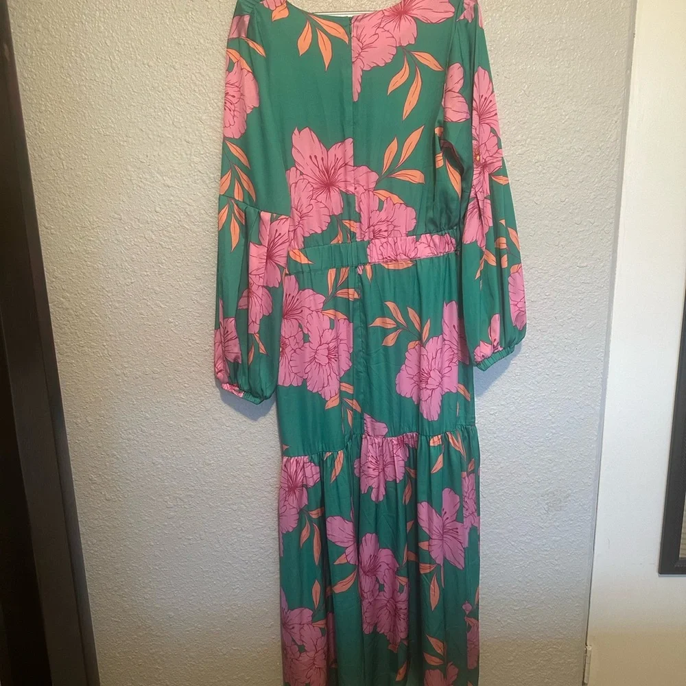 Boston Drawn Floral Tiered Maxi Dress Women’s Size 16 - Picture 8 of 16